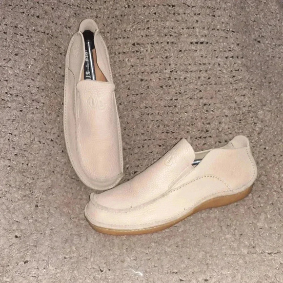 BED STU-The Next Step-Moccasins-Beige Leather Loafers/Driving Shoes-Sz 11.5-EX - Picture 1 of 8